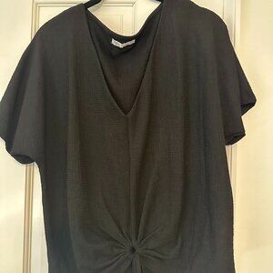 Zara black top with waist tie